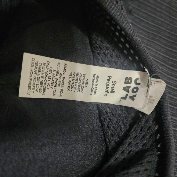 JoyLab Size S Seamless & Mesh Panel Active Workout Black Short Bodysuit - Picture 3 of 3